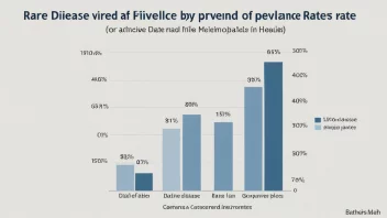 En graf som viser en sjelden sykdom med lav forekomst
