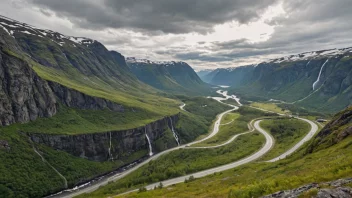 En pittoresk turistveg i Norge