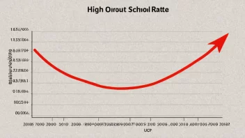 En graf som viser en høy frafallrate i en skole.