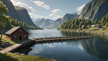 Et tradisjonelt norsk fiskeverk, også kjent som et fiskegarn, er en konstruksjon brukt til å fange fisk i fjordene.