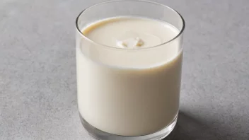 Et glass melk med et lag fløte på toppen, som fremhever melkefettet.