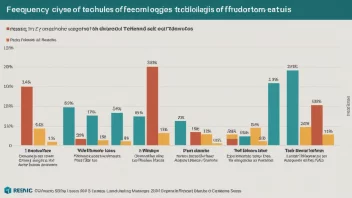 En graf som viser anvendelsesfrekvensen for ulike teknologier