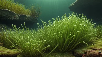 En kjøttalg, en type alge, i sitt naturlige habitat.