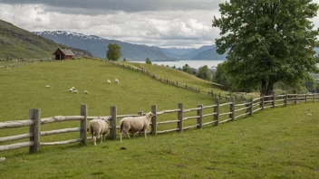 En beitering i et landlig landskap