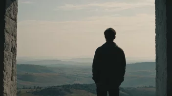 En person som står alene, symboliserer prosessen med løsrivelse eller frigjøring.