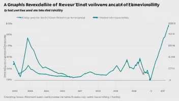 En graf som viser et selskaps inntektstabilitet over tid, med en jevn økning i inntekter og lav volatilitet.