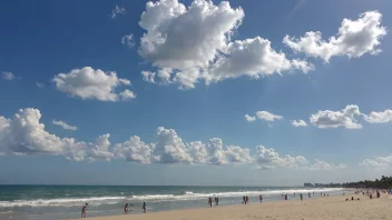 En naturskjønn utsikt over en strand på en solfylt sommerdag.