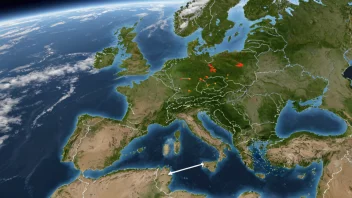 Et høytrykksystem over Europa, som påvirker været.