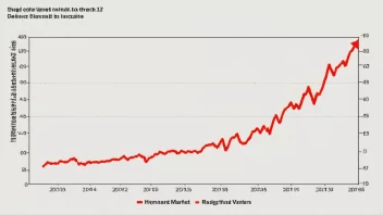 En graf som viser en stagnasjon i markedstrenden.