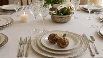 En tradisjonell jødisk pesach-seder-borddekning.