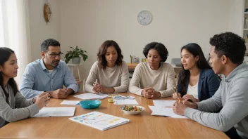 En gruppe foreldre som samarbeider for å planlegge aktiviteter for barna sine.