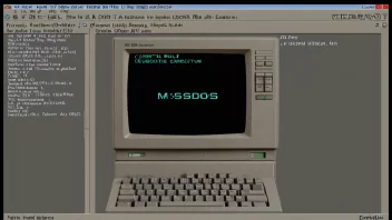 Skjermbilde av operativsystemet MSDOS.