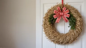 En tradisjonell norsk julepynt laget av strå og bånd.