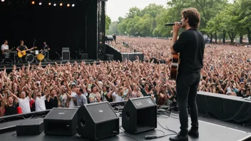 Et band som spiller en gratis konsert