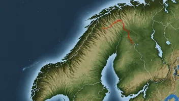 Et kart over Norge med ulike regioner markert, som representerer konseptet områdemessig.