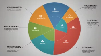 En bilde av en kakediagram som viser ulike sektorer av økonomien.