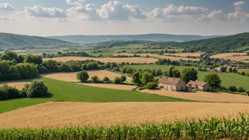 Et malerisk landskap som representerer en rural kultur.