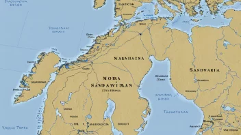 Et kart som viser språkovergangszoner i Skandinavia.