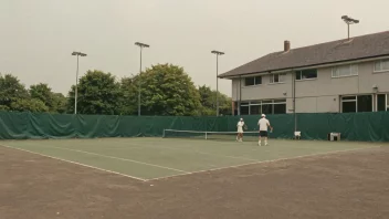 En tenniskrets med medlemmer som spiller på en bane.