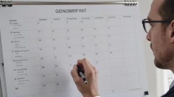 En person i en forretningskontekst, med en sjekkliste eller en kalender i bakgrunnen, som fremhever viktigheten av gjennomføringsplikt.