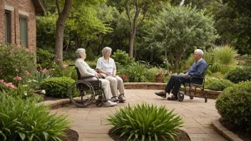 Et hospice med en vakker hage hvor pasienter og omsorgspersonale kan slappe av og nyte naturen