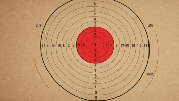 En skyteskive med en poengsystem, brukt til å måle treffsikkerheten og score poeng i skytekonkurranser.