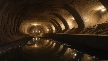 En stor underjordisk saltsmine med et nettverk av tunneler og huler.