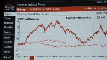 En graf som viser en plutselig endring i aksjekursene, med en nyhetsoverskrift i bakgrunnen om en stor finanshendelse.