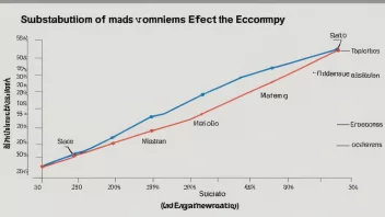En graf som viser effekten av substitusjon på økonomien