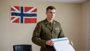 En person i militær uniform planlegger sin militærtjenesteperiode.