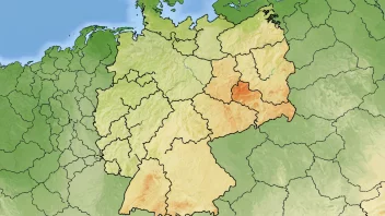 Et kart over Tyskland med Sachsen-regionen fremhevet