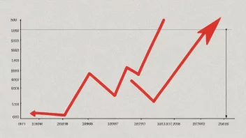 En graf som viser en økende trend.