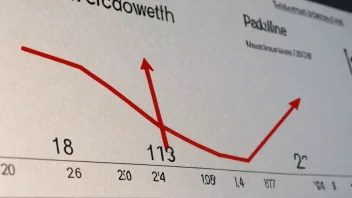 En visuell representasjon av en nullvekstperiode, med en flat linje på en graf og en kalender eller klokke i bakgrunnen.