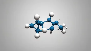 Molekylstrukturen til dihydrogentoksid, også kjent som vann.