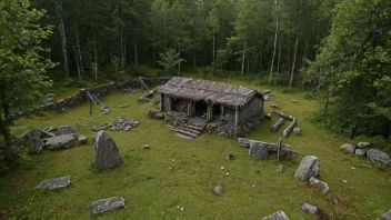 En gammel norsk kultplass med artefakter og rituelle gjenstander