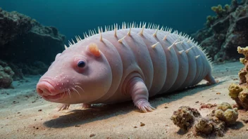 En sjøpigg som svømmer i havet.