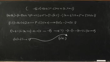 En matematisk formel med en vindingskoeffisient på en tavle