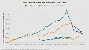 En graf som viser prisene på brukte biler over tid