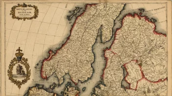 Et historisk kart over Danmark-Norge som viser stiftamtenes grenser.