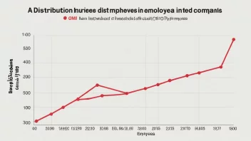 En graf som viser fordelingen av ansatte i et selskap.