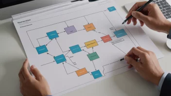 En person som bruker et produkt i en virkelig setting, symboliserer bruksfasen i en prosess eller et prosjekt