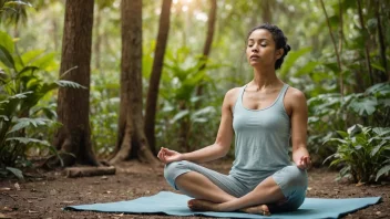 En person som praktiserer selvkontroll gjennom meditasjon.