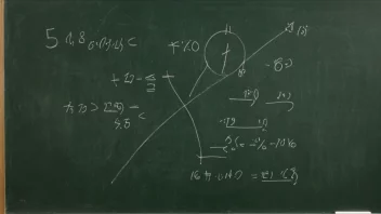 Et brøkskilletegn på en tavle med matematiske ligninger.