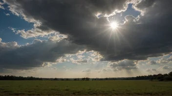 Et fredelig landskap med en vid åpning mot himmelen.