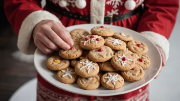 En person som feirer jul på tradisjonell norsk måte.