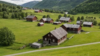 En tradisjonell norsk gård som har vært i samme familie i mange generasjoner.