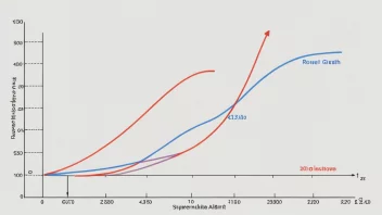 En graf som illustrerer en supermultiplikativ effekt.