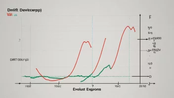 Et bilde som viser en sensor med en driftfeil, med en graf i bakgrunnen.