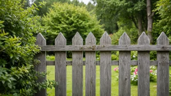 Et traditionelt norsk trægærde (rækværk) omkring en have eller et hus.