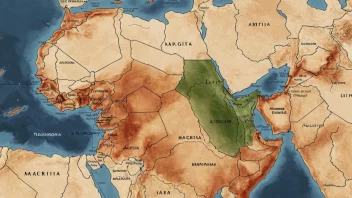 Et kart over Maghreb-regionen.